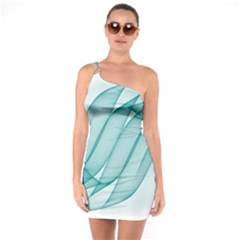 Background Light Glow Blue One Soulder Bodycon Dress by Nexatart