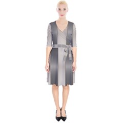 Wall Steel Ivory Creative Texture Wrap Up Cocktail Dress by Nexatart