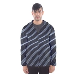 Metal Steel Stripped Creative Hooded Wind Breaker (men) by Nexatart