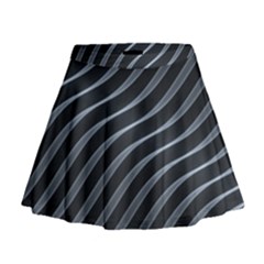 Metal Steel Stripped Creative Mini Flare Skirt by Nexatart