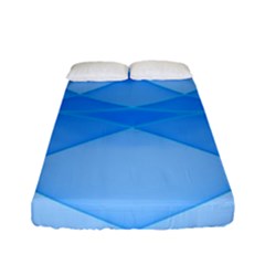 Background Light Glow Blue Fitted Sheet (full/ Double Size) by Nexatart