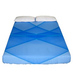 Background Light Glow Blue Fitted Sheet (queen Size) by Nexatart