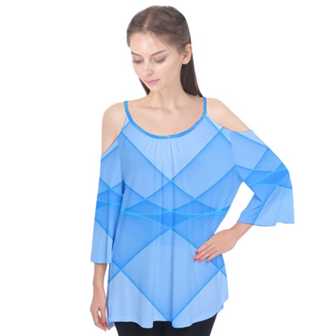 Background Light Glow Blue Flutter Tees by Nexatart