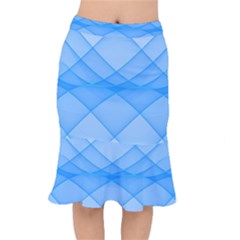 Background Light Glow Blue Mermaid Skirt