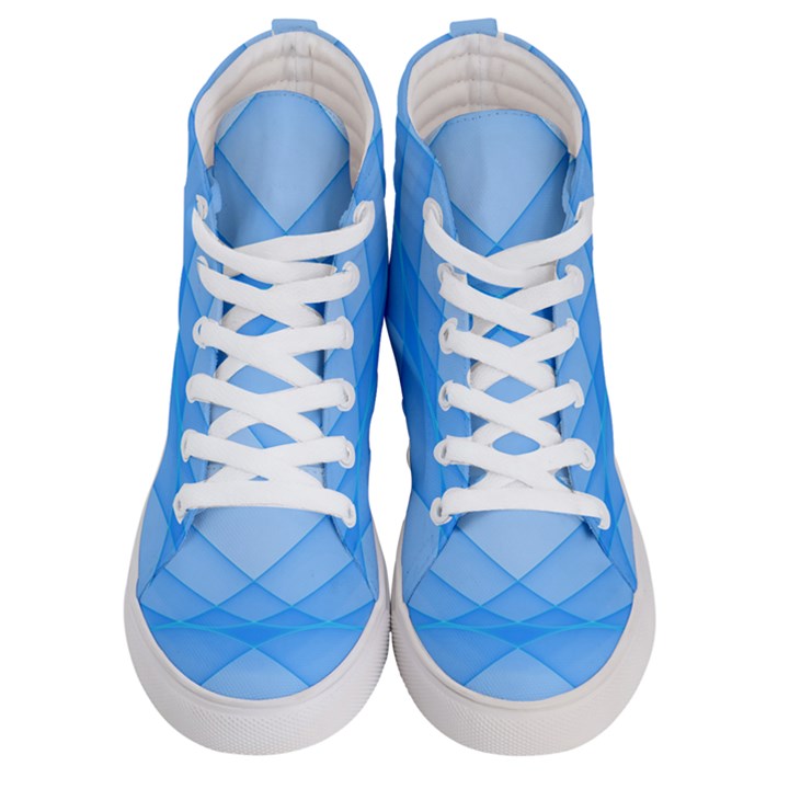 Background Light Glow Blue Men s Hi-Top Skate Sneakers