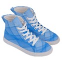 Background Light Glow Blue Men s Hi-Top Skate Sneakers View3