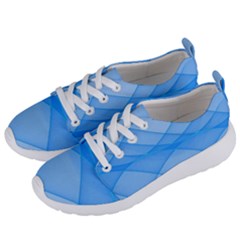 Background Light Glow Blue Women s Lightweight Sports Shoes