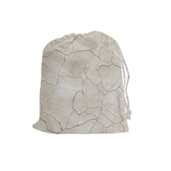 Background Wall Marble Cracks Drawstring Pouches (large)  by Nexatart