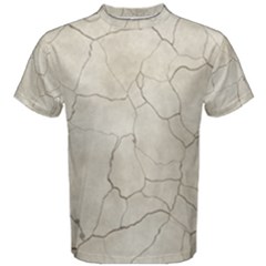 Background Wall Marble Cracks Men s Cotton Tee by Nexatart