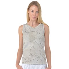 Background Wall Marble Cracks Women s Basketball Tank Top by Nexatart