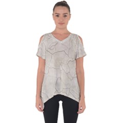 Background Wall Marble Cracks Cut Out Side Drop Tee