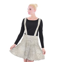 Background Wall Marble Cracks Suspender Skater Skirt by Nexatart