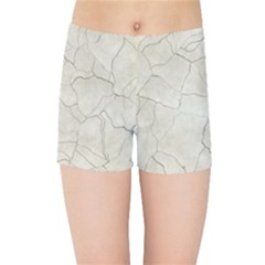 Background Wall Marble Cracks Kids Sports Shorts by Nexatart