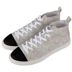 Background Wall Marble Cracks Men s Mid-top Canvas Sneakers by Nexatart