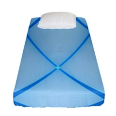 Background Light Glow Blue Fitted Sheet (single Size) by Nexatart