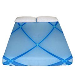 Background Light Glow Blue Fitted Sheet (california King Size) by Nexatart