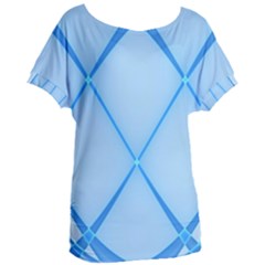 Background Light Glow Blue Women s Oversized Tee by Nexatart