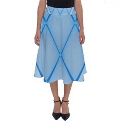 Background Light Glow Blue Perfect Length Midi Skirt by Nexatart