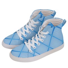 Background Light Glow Blue Men s Hi-top Skate Sneakers