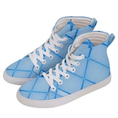 Background Light Glow Blue Women s Hi-top Skate Sneakers