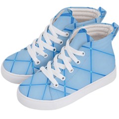 Background Light Glow Blue Kid s Hi-top Skate Sneakers