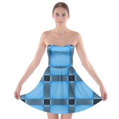 Wall Blue Steel Light Creative Strapless Bra Top Dress