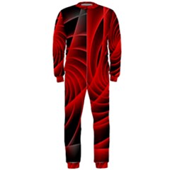 Red Abstract Art Background Digital Onepiece Jumpsuit (men) 