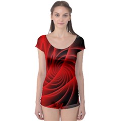 Red Abstract Art Background Digital Boyleg Leotard 