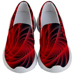 Red Abstract Art Background Digital Kid s Lightweight Slip Ons by Nexatart