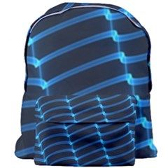 Background Neon Light Glow Blue Giant Full Print Backpack