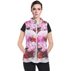 Flowers Roses Wedding Bouquet Art Women s Puffer Vest by Nexatart