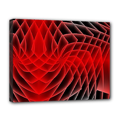 Abstract Red Art Background Digital Canvas 14  X 11  by Nexatart