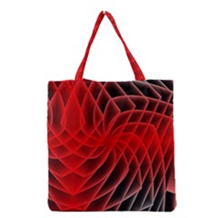 Abstract Red Art Background Digital Grocery Tote Bag