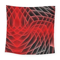 Abstract Red Art Background Digital Square Tapestry (large) by Nexatart