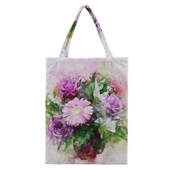 Flowers Roses Bouquet Art Nature Classic Tote Bag by Nexatart