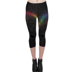 Background Light Glow Lines Colors Capri Leggings  by Nexatart