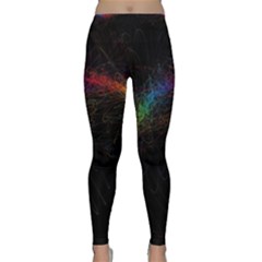 Background Light Glow Lines Colors Classic Yoga Leggings by Nexatart