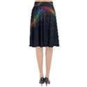 Background Light Glow Lines Colors Flared Midi Skirt View2