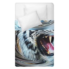 Tiger Animal Art Swirl Decorative Duvet Cover Double Side (single Size) by Nexatart