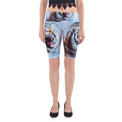 Tiger Animal Art Swirl Decorative Yoga Cropped Leggings by Nexatart