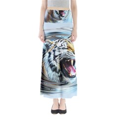 Tiger Animal Art Swirl Decorative Full Length Maxi Skirt by Nexatart