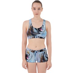 Tiger Animal Art Swirl Decorative Work It Out Sports Bra Set by Nexatart