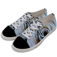 Tiger Animal Art Swirl Decorative Women s Low Top Canvas Sneakers by Nexatart