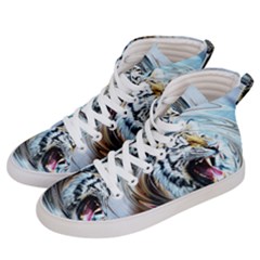 Tiger Animal Art Swirl Decorative Men s Hi-top Skate Sneakers by Nexatart