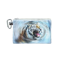 Tiger Animal Art Swirl Decorative Canvas Cosmetic Bag (small) by Nexatart