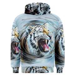 Tiger Animal Art Swirl Decorative Men s Overhead Hoodie