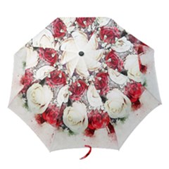 Flowers Roses Bouquet Art Nature Folding Umbrellas by Nexatart