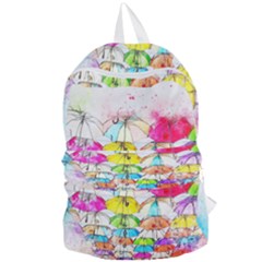 Umbrella Art Abstract Watercolor Foldable Lightweight Backpack