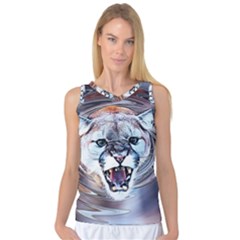 Cougar Animal Art Swirl Decorative Women s Basketball Tank Top by Nexatart