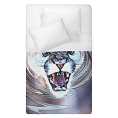 Cougar Animal Art Swirl Decorative Duvet Cover (single Size) by Nexatart